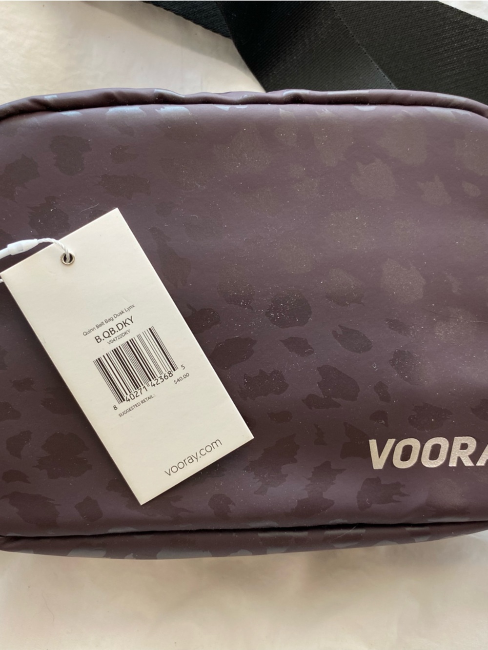 Women’s NWT Vooray plum/black Leopard-Print Crossbody Belt Bag